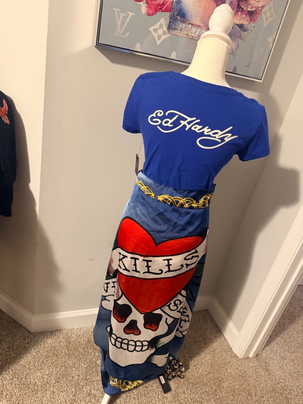 Ed Hardy 🧣 with Red Heart & Skull Graphic Tee! Bundle ❤️